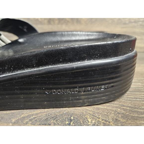 Donald Pliner FIFI Thong Sandal Woven Slide Gray Leather size 8.5 - Picture 6 of 10